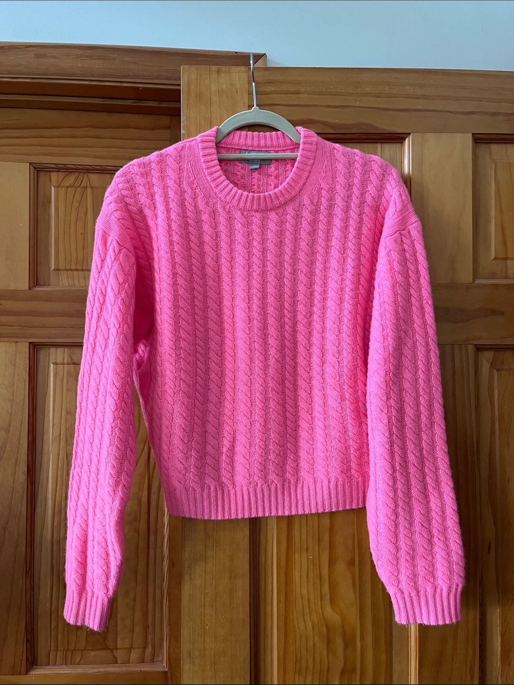 J.Crew cashmere Cable-Knit Crewneck Sweater - Pink
